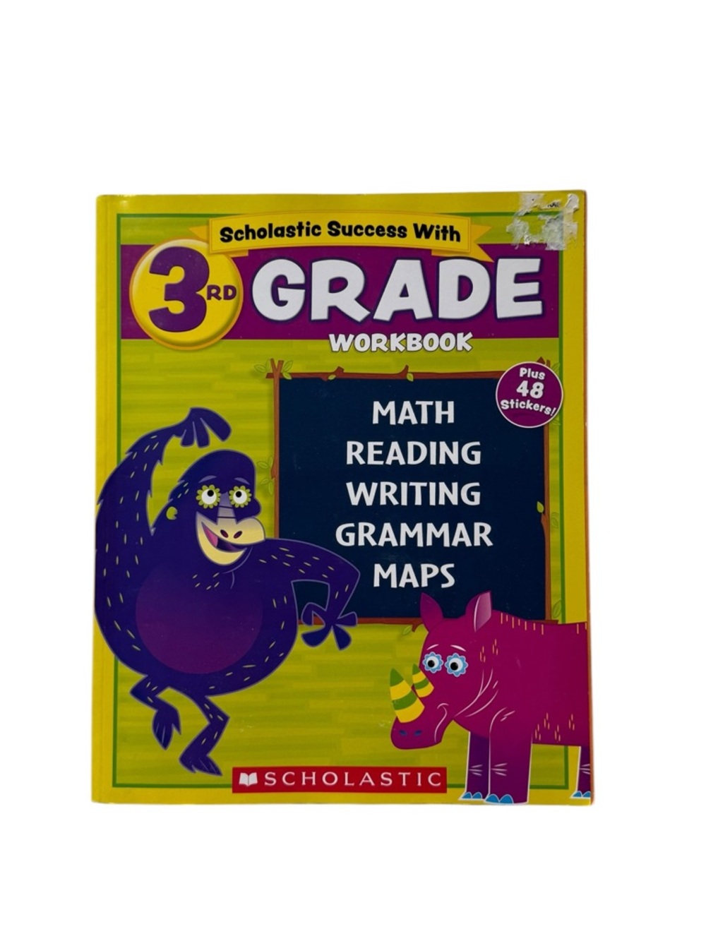 Scholastic Workbook Success with 3rd Grade Motivational stickers vintage 2003